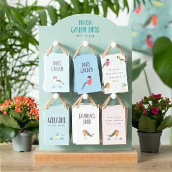 Ensemble de 36 mini panneaux d'affichage Garden Bird 4