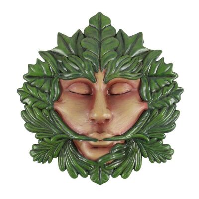 Plaque murale en résine déesse verte