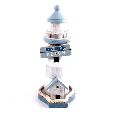 22cm Wooden Lighthouse Ornament