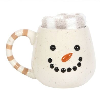 Schneemann-Tasse und Socken-Set