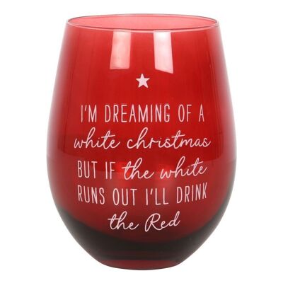 Soñar con un vaso sin tallo de Navidad blanca