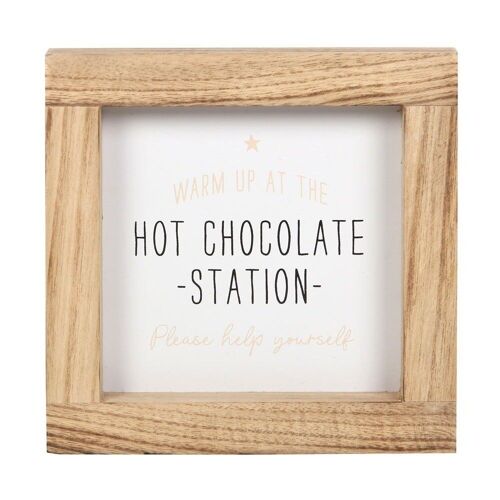 Hot Chocolate Station Wooden Sign