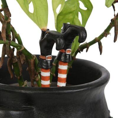 Set di 2 ornamenti per vasi per piante con gamba di strega
