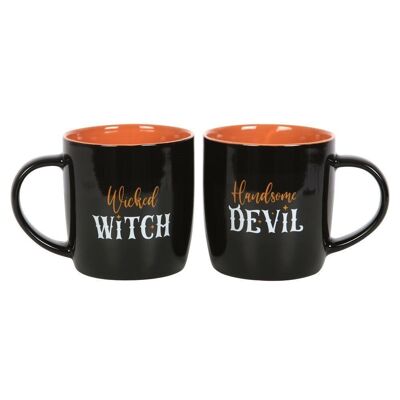 Set di tazze per coppie strega malvagia e bel diavolo