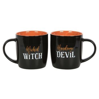 Ensemble de tasses Wicked Witch et Handsome Devil Couples 1