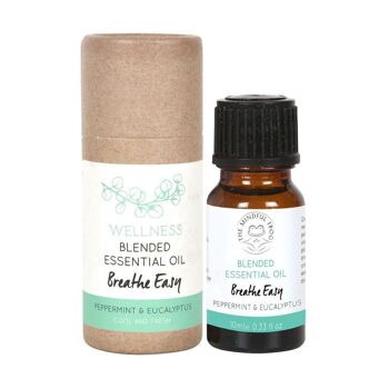 Breathe Easy Mélange d'huiles essentielles de menthe poivrée et d'eucalyptus