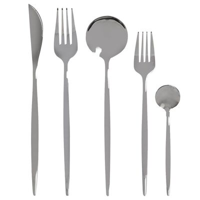 CUBERTERIA SET 20 INOX 2X0,5X22 3MM PLATEADO PC207650