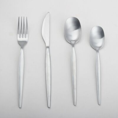 SET 24 POSATE ACCIAIO INOX 2X0,5X22 ARGENTO PC207651