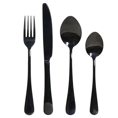 CUTLERY SET 16 INOX 3,5X1,5X15,5 2MM BLACK SM182495