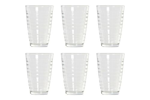 VASO SET 6 CRISTAL 8X8X11,5 300 ML. TRANSPARENTE SM183604