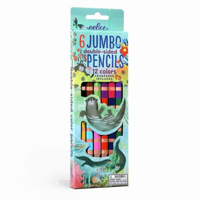 EEBOO LOUTRES 6 GROS CRAYONS