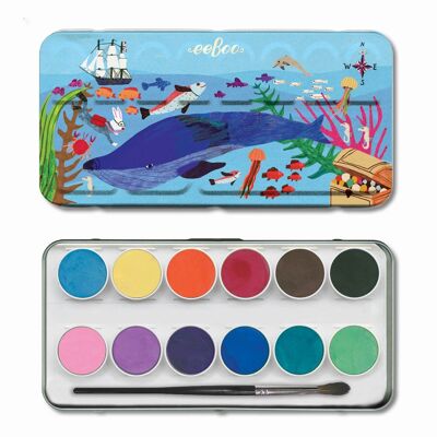 EEBOO WATERCOLOR PALETTE UNDER THE SEA