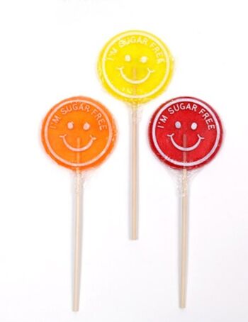 I'm Sugar Free Lollipops - Mélange jaune, orange et rouge 24s