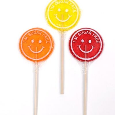 I'm Sugar Free Lollipops - Mélange jaune, orange et rouge 24s