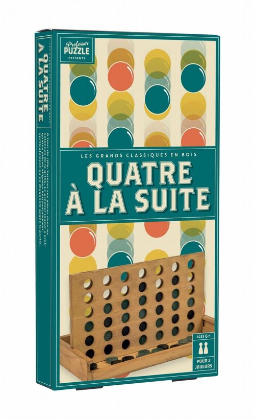 PROFESSOR PUZZLE QUATRE A LA SUITE - BOIS VINTAGE