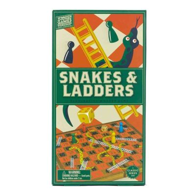 PROFESSOR PUZZLE SNAKES & LADDER - VINTAGE WOOD