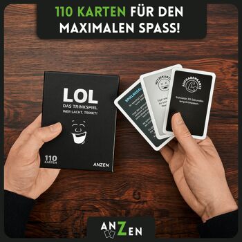 LOL - Le jeu à boire - qui rit, boit ! Jeu de cartes avec 110 cartes dont une garantie rire | jeu de société | jeu de société | cadeau pour hommes et femmes | pour les adultes de 18 ans et plus 2