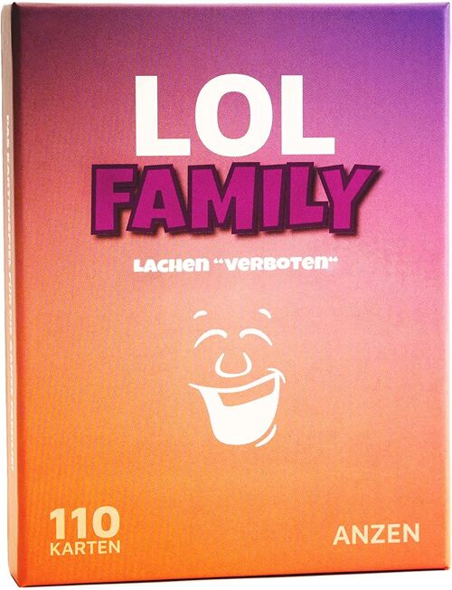 LOL FAMILY - Lachen "verboten" | Kartenspiel mit 110 Karten | Gesellschaftsspiel für die ganze Familie ab 8 Jahren | LOL Spiel und perfektes Geschenk