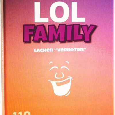 LOL FAMILY - Reír "prohibido" | Baraja de 110 cartas | Juego de salón para toda la familia a partir de 8 años | Juego LOL y regalo perfecto.