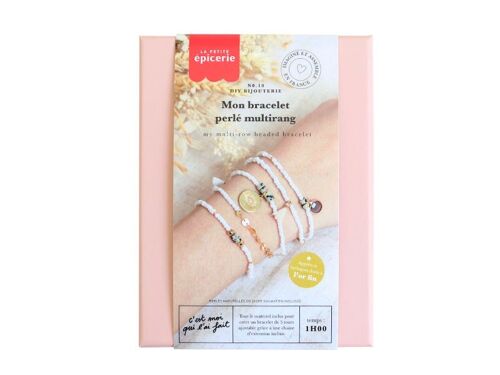 DIY Bijouterie n°10 - Mon bracelet perlé multirang - Blanc