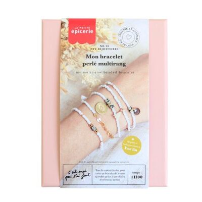 DIY Bijouterie n°10 - My multirow beaded bracelet - White