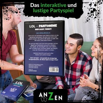 LOL PANTOMIME - Le jeu de fête - Rire "Interdit" | Jeu de cartes avec 110 cartes et plaisir garanti | Jeu de société à partir de 16 ans | Cadeau parfait | Idée cadeau pour les femmes et les hommes qui aiment l'activité 6