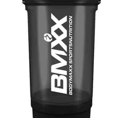 BMXX Protein Shaker 500 ml mit 150 ml Aufbewahrungsbodenfach