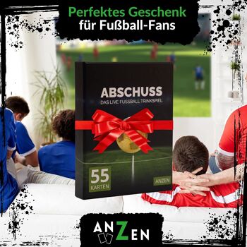 ABSCHUSS - Le jeu de football à boire en direct | Jeu de 55 cartes | Roman personnage vivant | Jouable pour tous les matchs de football en direct tels que la Bundesliga | Marchandises et cadeaux pour les fans de football 10