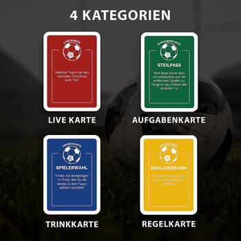 ABSCHUSS - Le jeu de football à boire en direct | Jeu de 55 cartes | Roman personnage vivant | Jouable pour tous les matchs de football en direct tels que la Bundesliga | Marchandises et cadeaux pour les fans de football 3