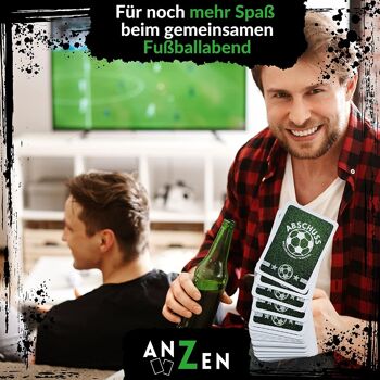 ABSCHUSS - Le jeu de football à boire en direct | Jeu de 55 cartes | Roman personnage vivant | Jouable pour tous les matchs de football en direct tels que la Bundesliga | Marchandises et cadeaux pour les fans de football 7