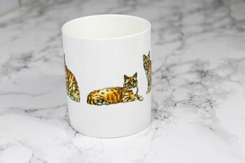 Ginger Tabby Cat Bone China Mug imprimé à la main 2