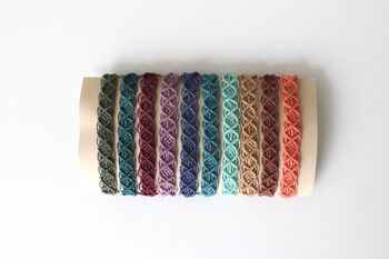 Bracelets macramé ondulés - vendus par lot de 10 2