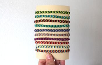 Bracelets surfeurs colorés tricolores - vendus par lot de 10 1