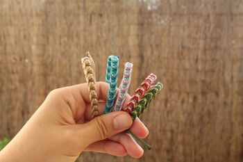Bracelets surfeurs colorés tricolores - vendus par lot de 10 2