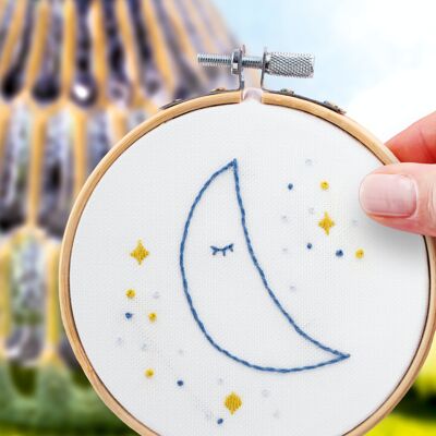 Les French Kits - Embroidery 10x10cm - Romantic moon