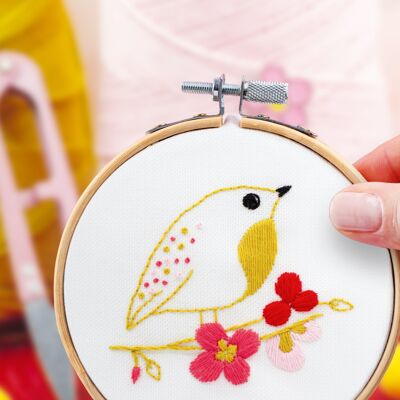 Les French Kits - Embroidery 10x10cm - Spring bird