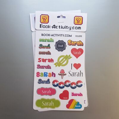 Stickers À Personnaliser Avec Le Prénom Sarah : Ajoutez Une Touche Unique À Votre Quotidien