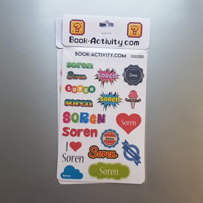 Personalized Stickers With The First Name Soren: Add A Unique Touch To Your Daily Life