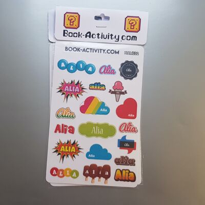 Personalized Stickers With The First Name Alia: Add A Unique Touch To Your Daily Life