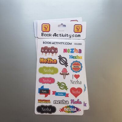 Personalized Stickers With The First Name Nezha: Add A Unique Touch To Your Daily Life