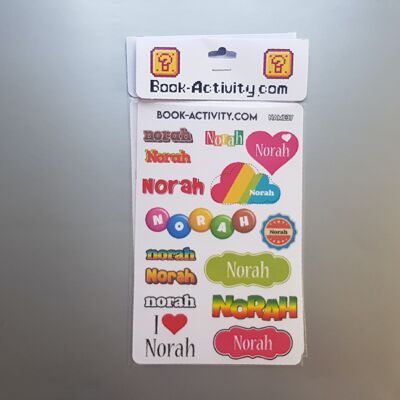 Personalized Stickers With The First Name Norah: Add A Unique Touch To Your Daily Life