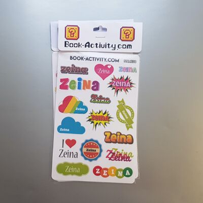 Personalized Stickers With The First Name Zeina: Add A Unique Touch To Your Daily Life