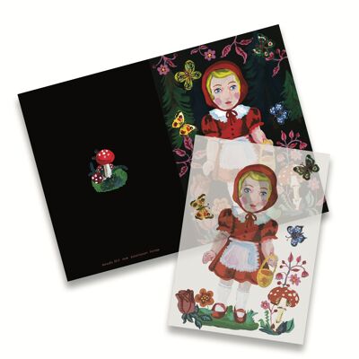 NL076 LITTLE RED RIDING HOOD TRANSFER CARD