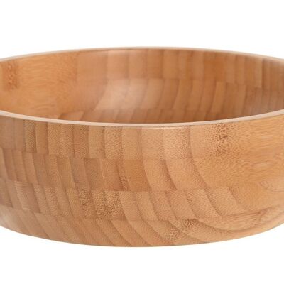 BAMBOO BOWL 25X25X8 NATURAL SALAD BOWL PC202770