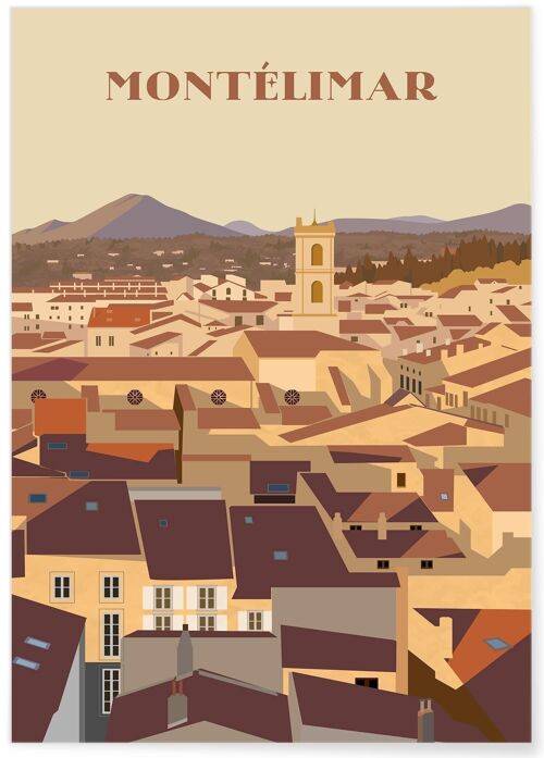 Affiche illustration de la ville de Montélimar