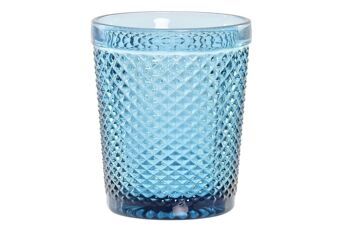 VERRE SET 6 VERRE 8X8X10 240ML, RELIEF VERT PC207941 1