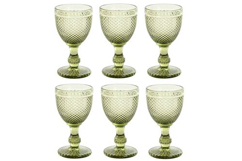 COPA SET 6 CRISTAL 8,7X8,7X16,5 325ML, GRABADO PC207943