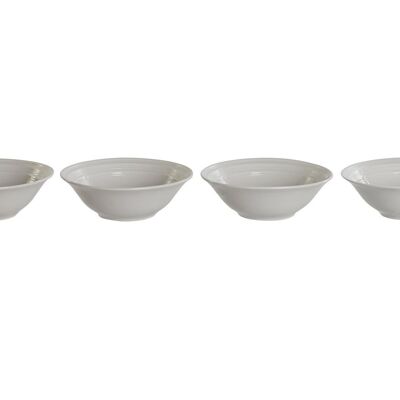 BOL SET 4 PORCELANA 17X17X7 BLANCO PC208145