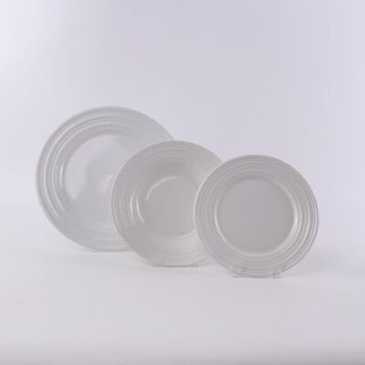 VAJILLA SET 18 PORCELANA 27X27X2 BLANCO PC208147