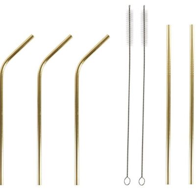 PAJITAS SET 10 INOX NYLON 0,5X21,5 3,5MM BRILLANTE SM162621